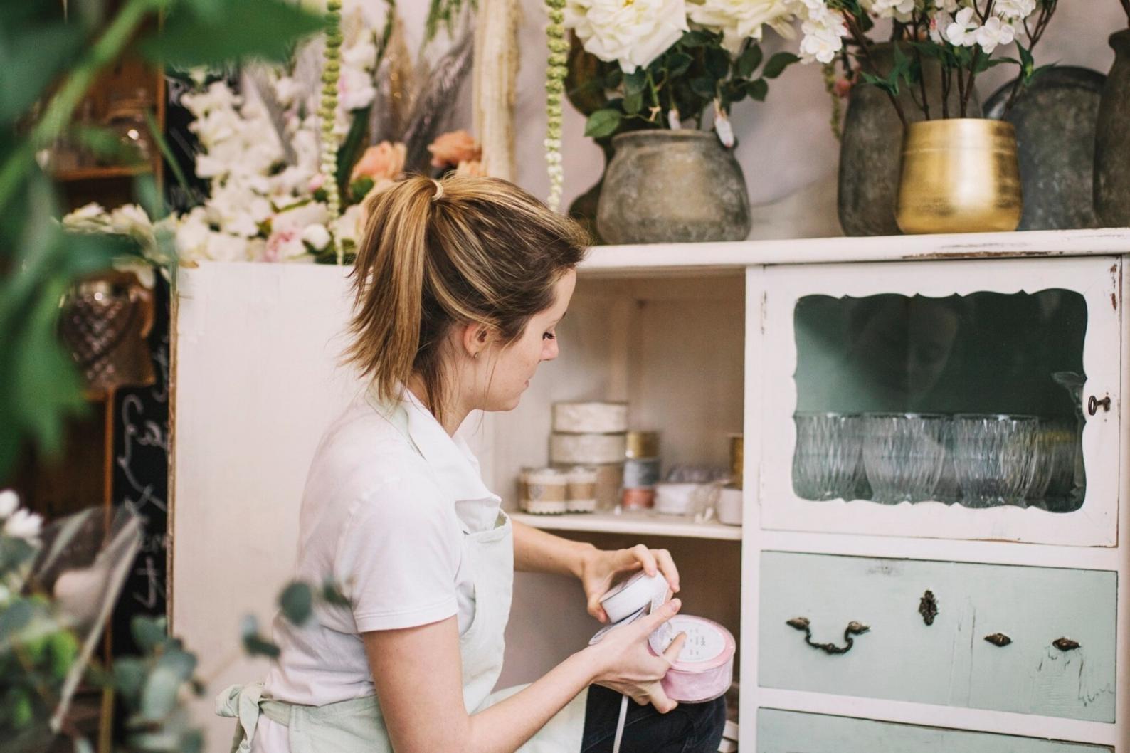 Professional interior space with carefully designed floral arrangements